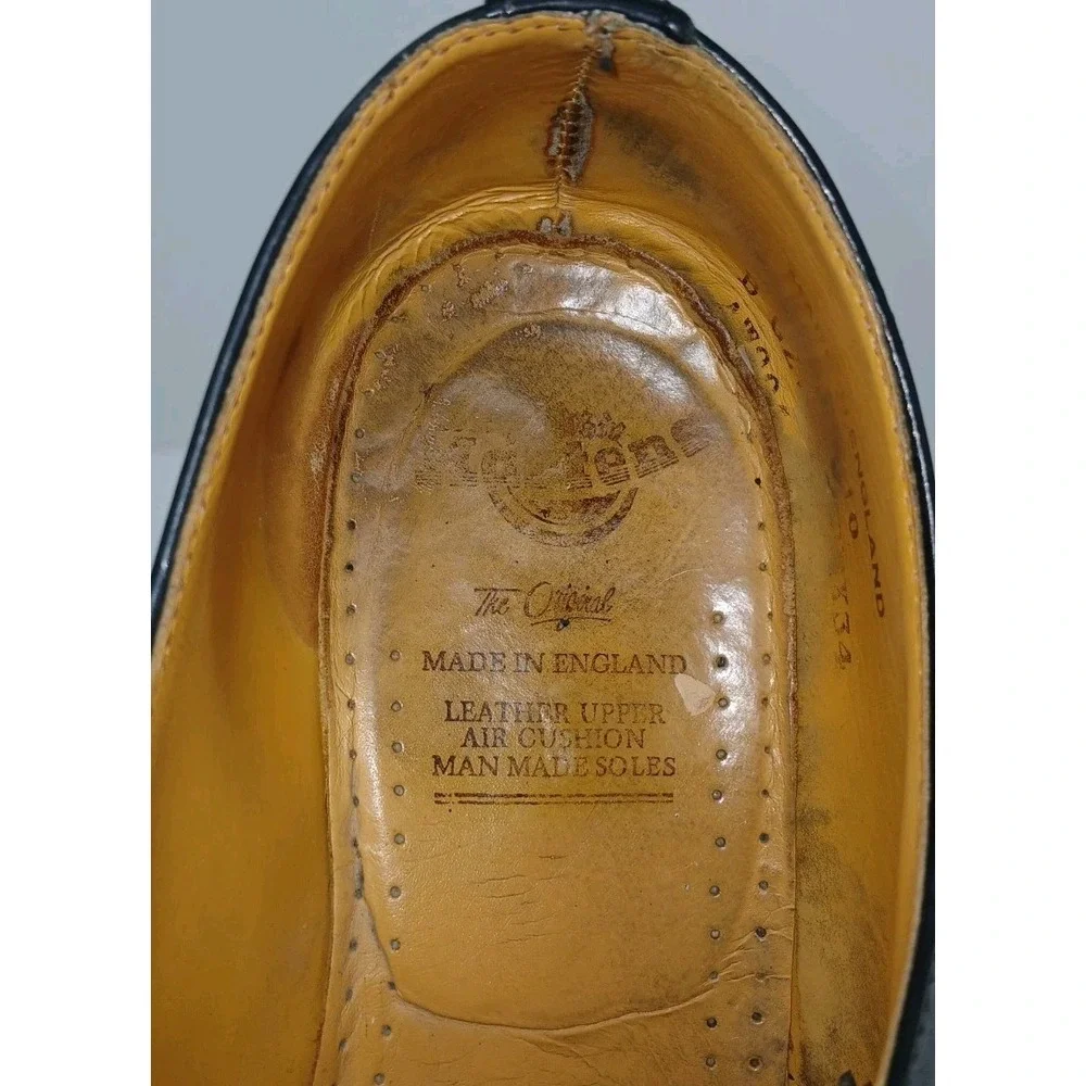 Vintage Dr Martens Shoes Mens US 10 Black Leather Oxfords England  C131